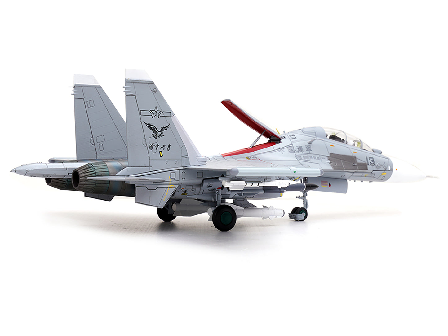 Sukhoi Su-30MKK Flanker-G Fighter Aircraft #13 "People's Liberation Army (PLA) Naval Aviation's Sea and Air Eagle Regiment" Chinese Air Force "Wing" Series 1/72 Diecast Model by Panzerkampf-DiecastModeler.com