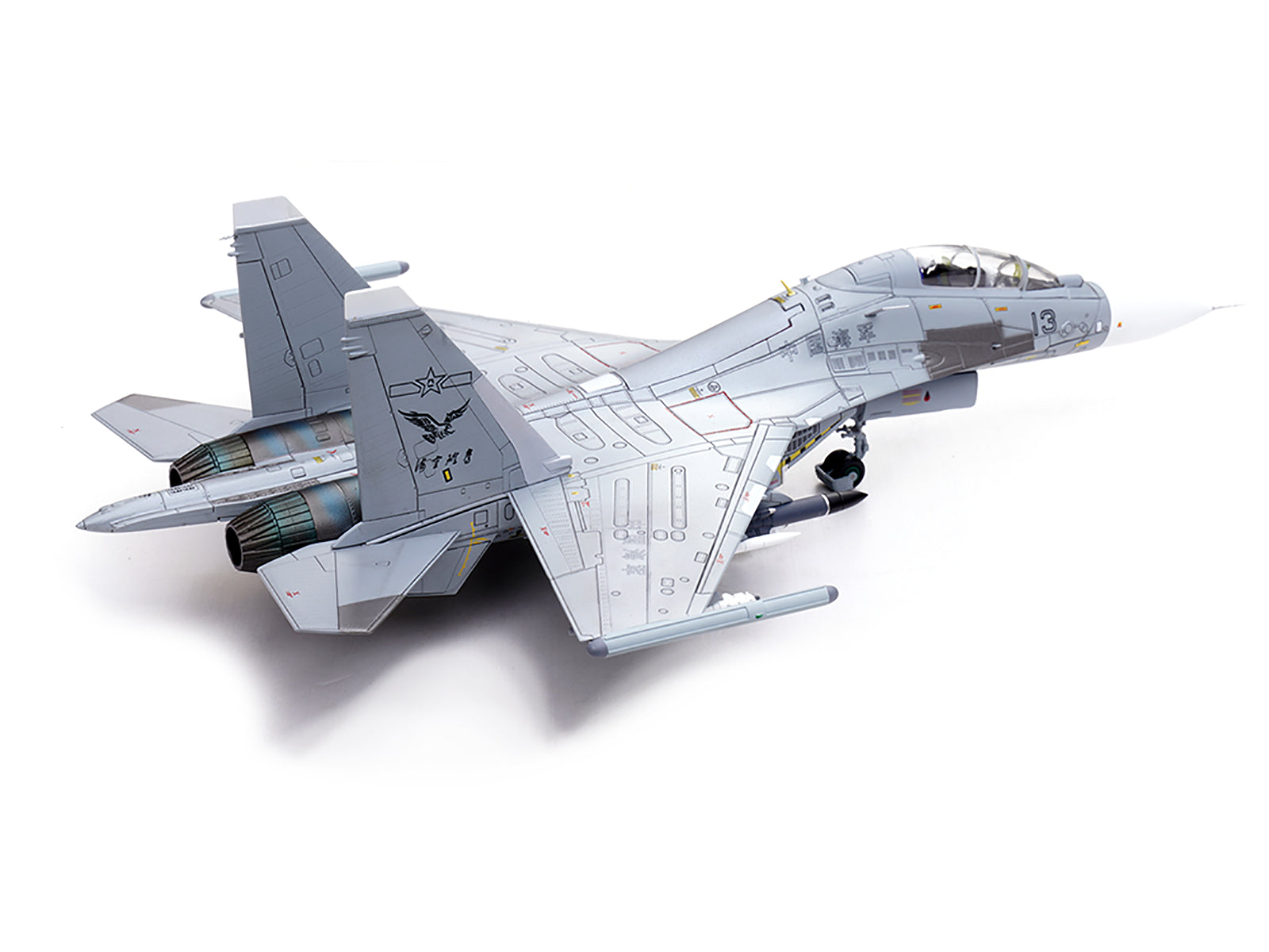 Sukhoi Su-30MKK Flanker-G Fighter Aircraft #13 "People's Liberation Army (PLA) Naval Aviation's Sea and Air Eagle Regiment" Chinese Air Force "Wing" Series 1/72 Diecast Model by Panzerkampf-DiecastModeler.com