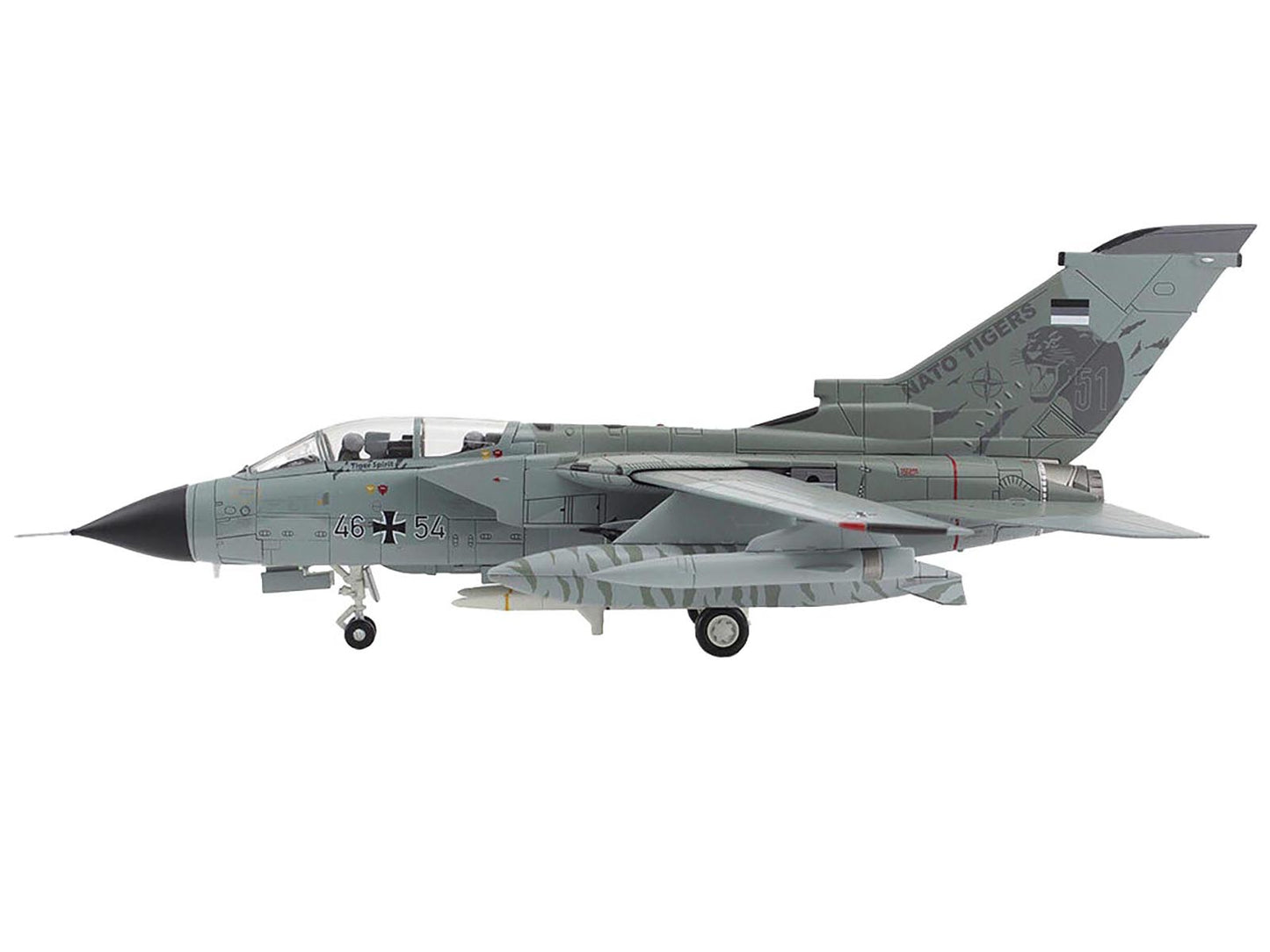 Panavia Tornado ECR Fighter-Bomber Aircraft "46+54 Tactical Air Wing 51 Schleswig-Jagel Air Base Germany" (2017) German Luftwaffe "Air Power Series" 1/72 Diecast Model by Hobby Master-DiecastModeler.com