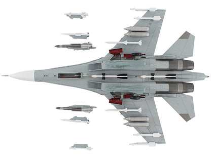 Sukhoi Su-30MK2 Flanker-G Fighter Aircraft "White 17 China" (2022) People's Liberation Army Naval Air Force (PLANAF) "Air Power Series" 1/72 Diecast Model by Hobby Master-DiecastModeler.com