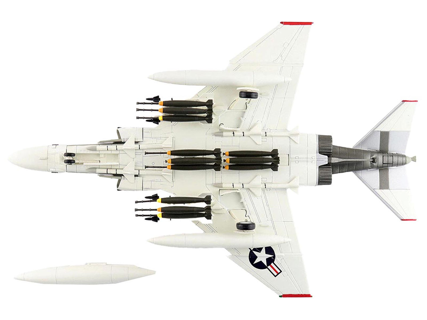 McDonnell Douglas F-4J Phantom II Fighter-Bomber Aircraft "153893 VMFA-312 Checkerboards" (1976) United States Marine Corps "Air Power Series" 1/72 Diecast Model by Hobby Master-DiecastModeler.com