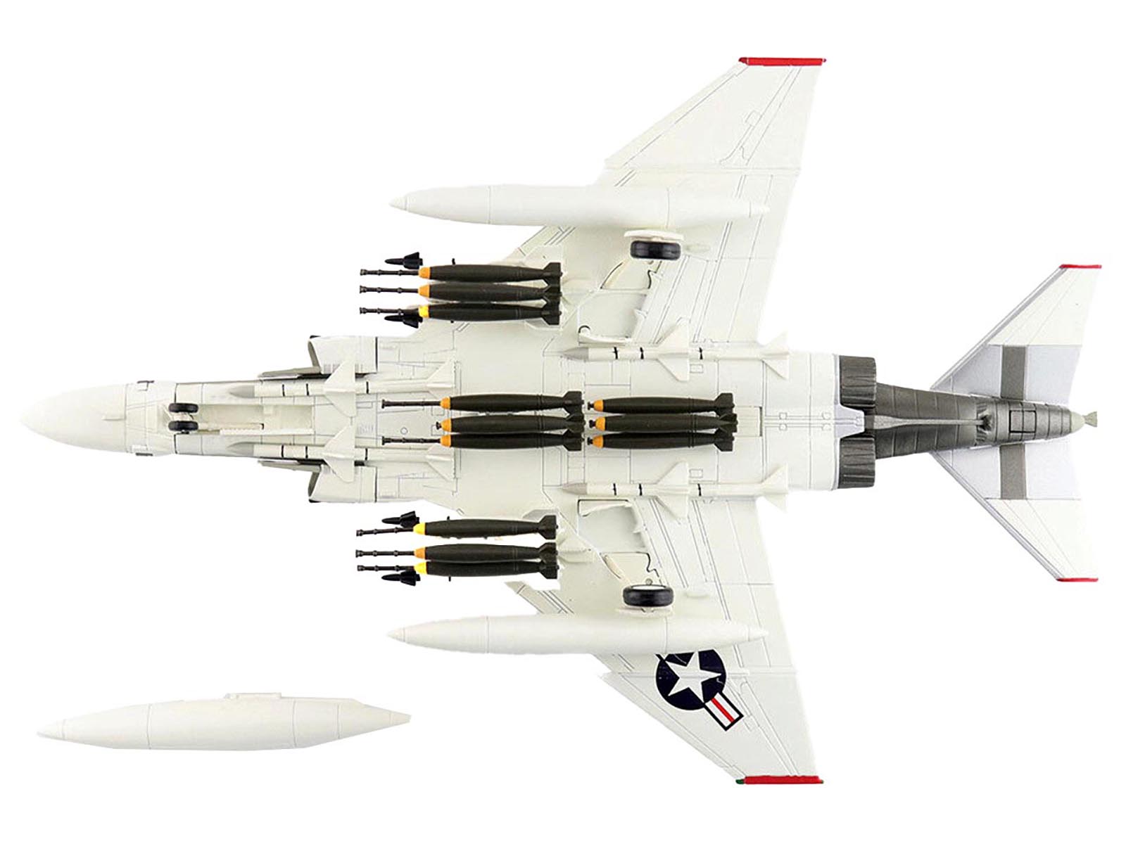 McDonnell Douglas F-4J Phantom II Fighter-Bomber Aircraft "153893 VMFA-312 Checkerboards" (1976) United States Marine Corps "Air Power Series" 1/72 Diecast Model by Hobby Master-DiecastModeler.com