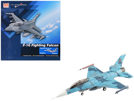 Lockheed F-16B Fighting Falcon Fighter Aircraft "Top Gun 04 Centennial of Naval Aviation" United States Navy "Air Power Series" 1/72 Diecast Model by Hobby Master-DiecastModeler.com
