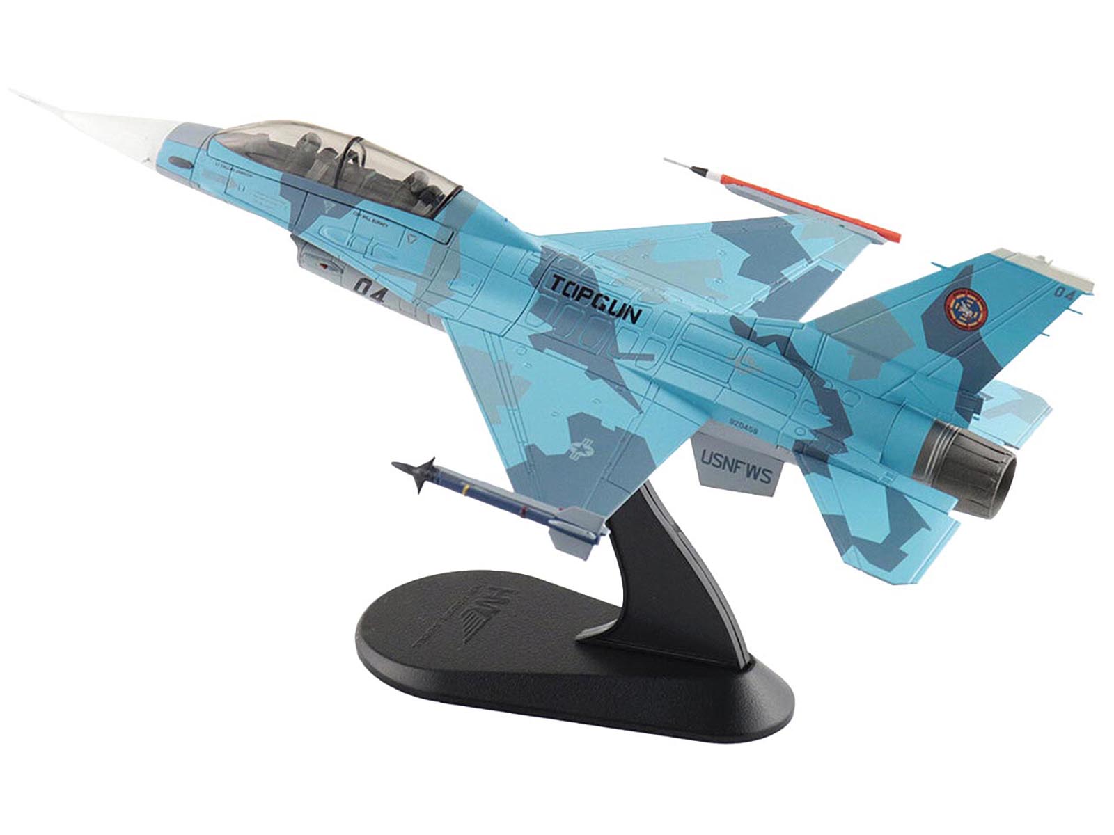 Lockheed F-16B Fighting Falcon Fighter Aircraft "Top Gun 04 Centennial of Naval Aviation" United States Navy "Air Power Series" 1/72 Diecast Model by Hobby Master-DiecastModeler.com
