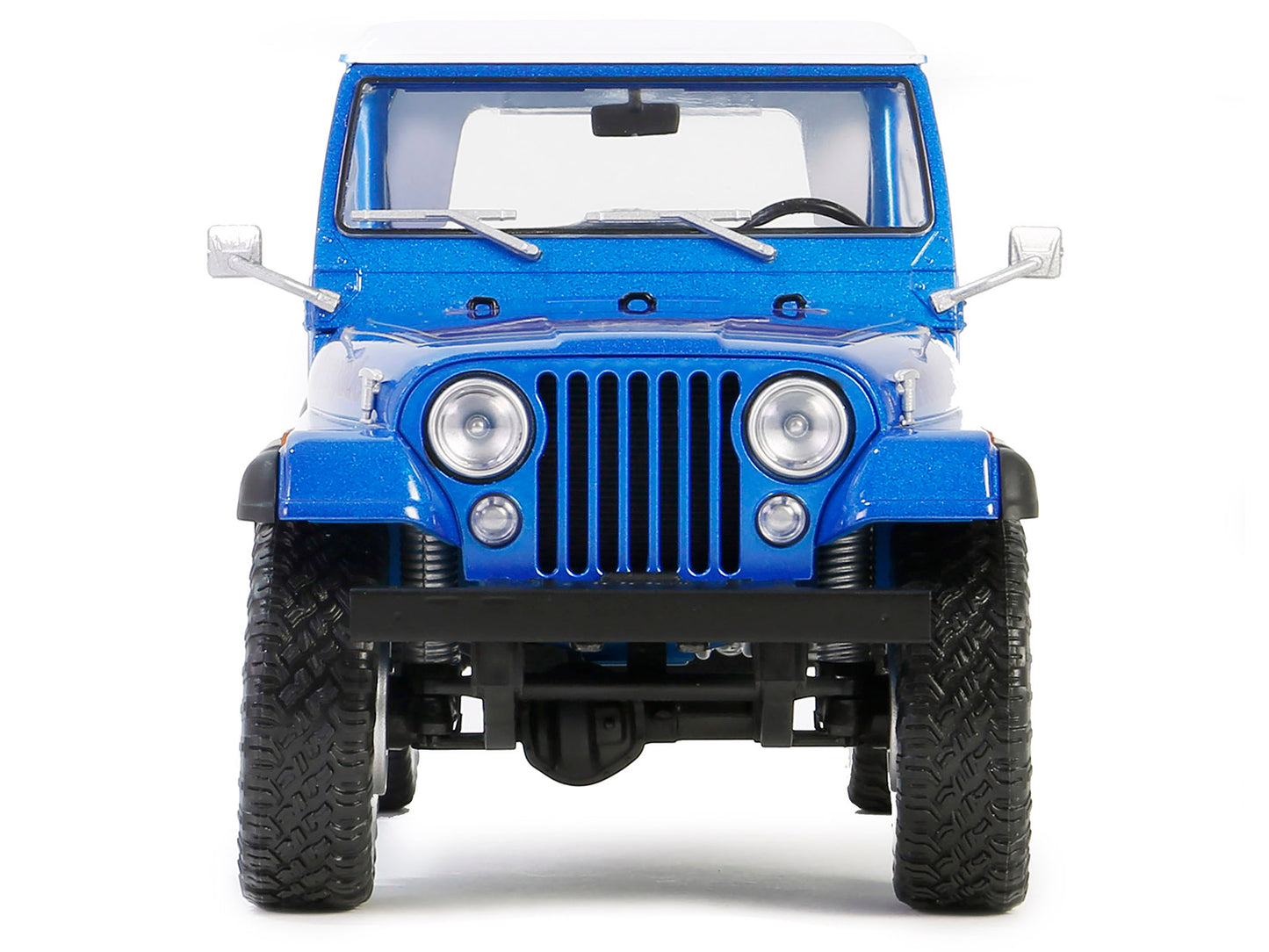 1978 Jeep CJ-7 Renegade Captain Blue Metallic with White Top "Artisan Collection" Series 1/18 Diecast Model Car by Greenlight-DiecastModeler.com