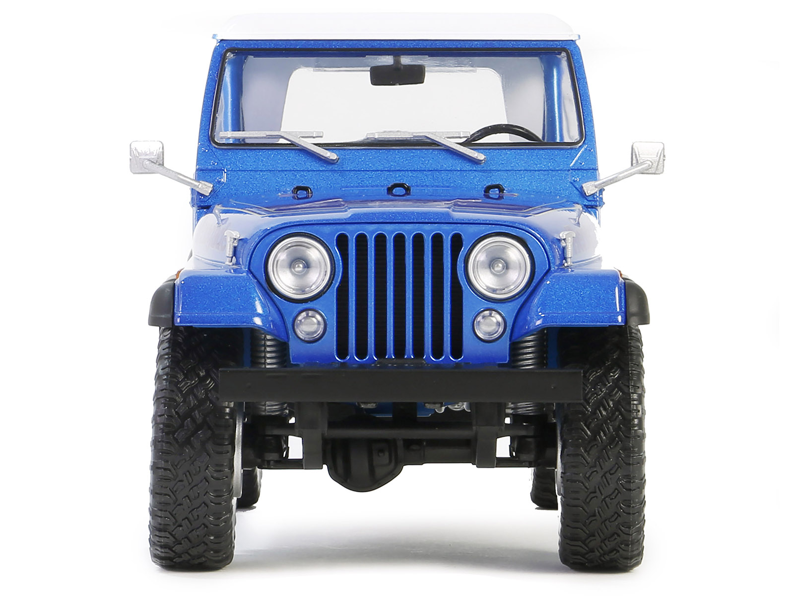 1978 Jeep CJ-7 Renegade Captain Blue Metallic with White Top "Artisan Collection" Series 1/18 Diecast Model Car by Greenlight-DiecastModeler.com
