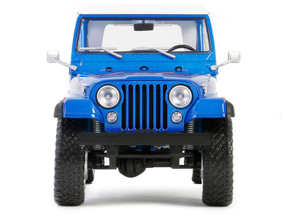 1978 Jeep CJ-7 Renegade Captain Blue Metallic with White Top "Artisan Collection" Series 1/18 Diecast Model Car by Greenlight-DiecastModeler.com