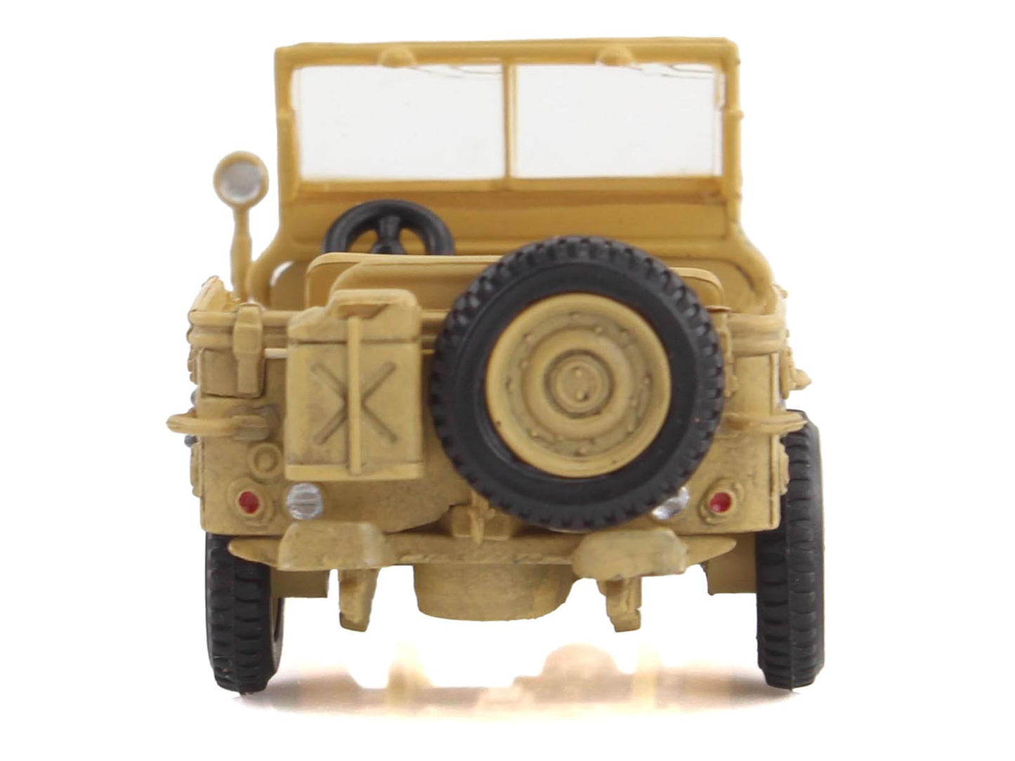 U.S. 1/4 ton Military Vehicle Desert Sand "British 8th Army Gen. Bernard Montgomery Sicily" (1943) Royal Army "Ground Power Series" 1/72 Diecast Model by Hobby Master-DiecastModeler.com