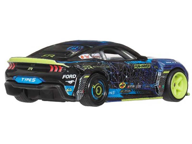 2024 Ford Mustang RTR Spec 5-FD Dark Blue with Graphics "Circuit Legends" Series Diecast Model Car by Hot Wheels-DiecastModeler.com