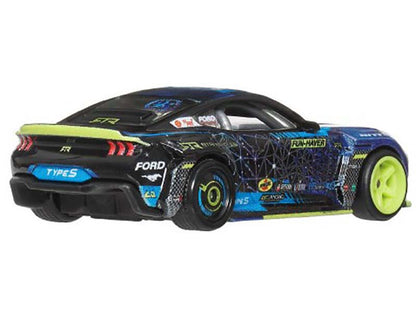 2024 Ford Mustang RTR Spec 5-FD Dark Blue with Graphics "Circuit Legends" Series Diecast Model Car by Hot Wheels-DiecastModeler.com