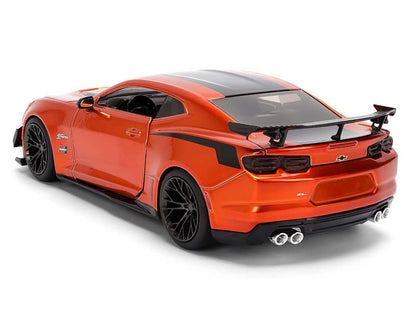 2024 Chevrolet Camaro ZL1 1LE Orange Metallic with Black Stripes "Bigtime Muscle" Series 1/24 Diecast Model Car by Jada-DiecastModeler.com