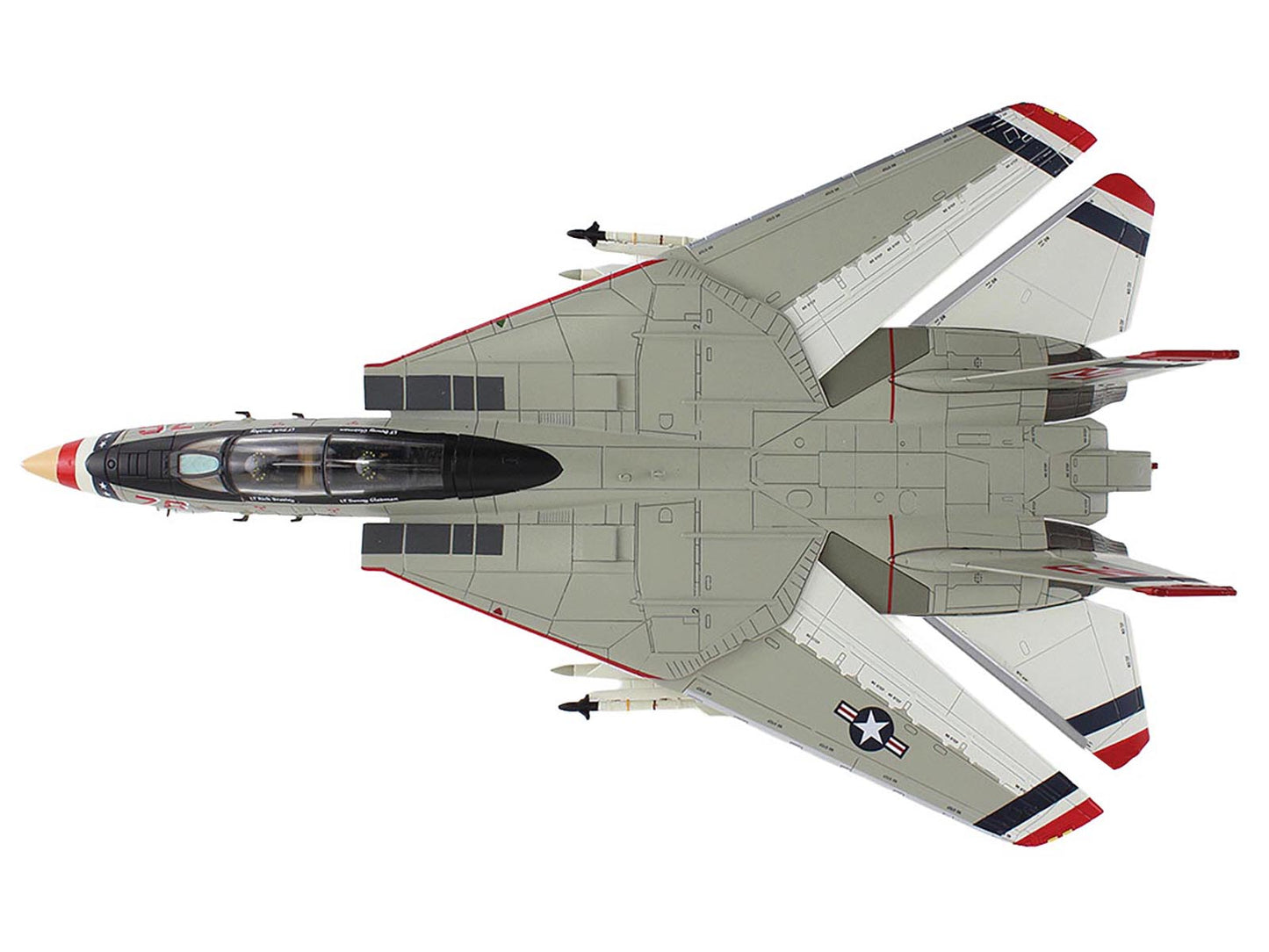 Grumman F-14A Tomcat Fighter Aircraft "Bicentennial Scheme VF-124" (1976) United States Navy "Air Power Series" 1/72 Diecast Model by Hobby Master-DiecastModeler.com