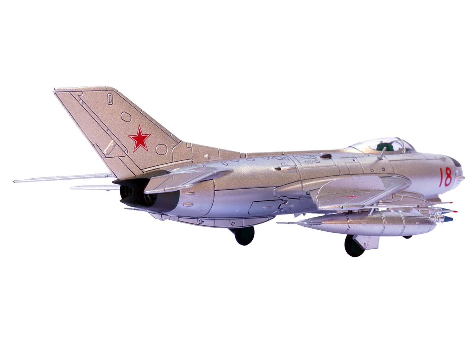 Mikoyan-Gurevich MiG-19PM Farmer-E Fighter Aircraft "Red 18" Soviet Air Force 1/72 Diecast Model by Panzerkampf-DiecastModeler.com