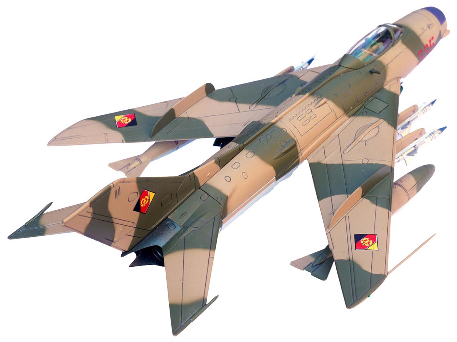 Mikoyan-Gurevich MiG-19PM Farmer-E Fighter Aircraft "Red 335" East German Air Force 1/72 Diecast Model by Panzerkampf-DiecastModeler.com