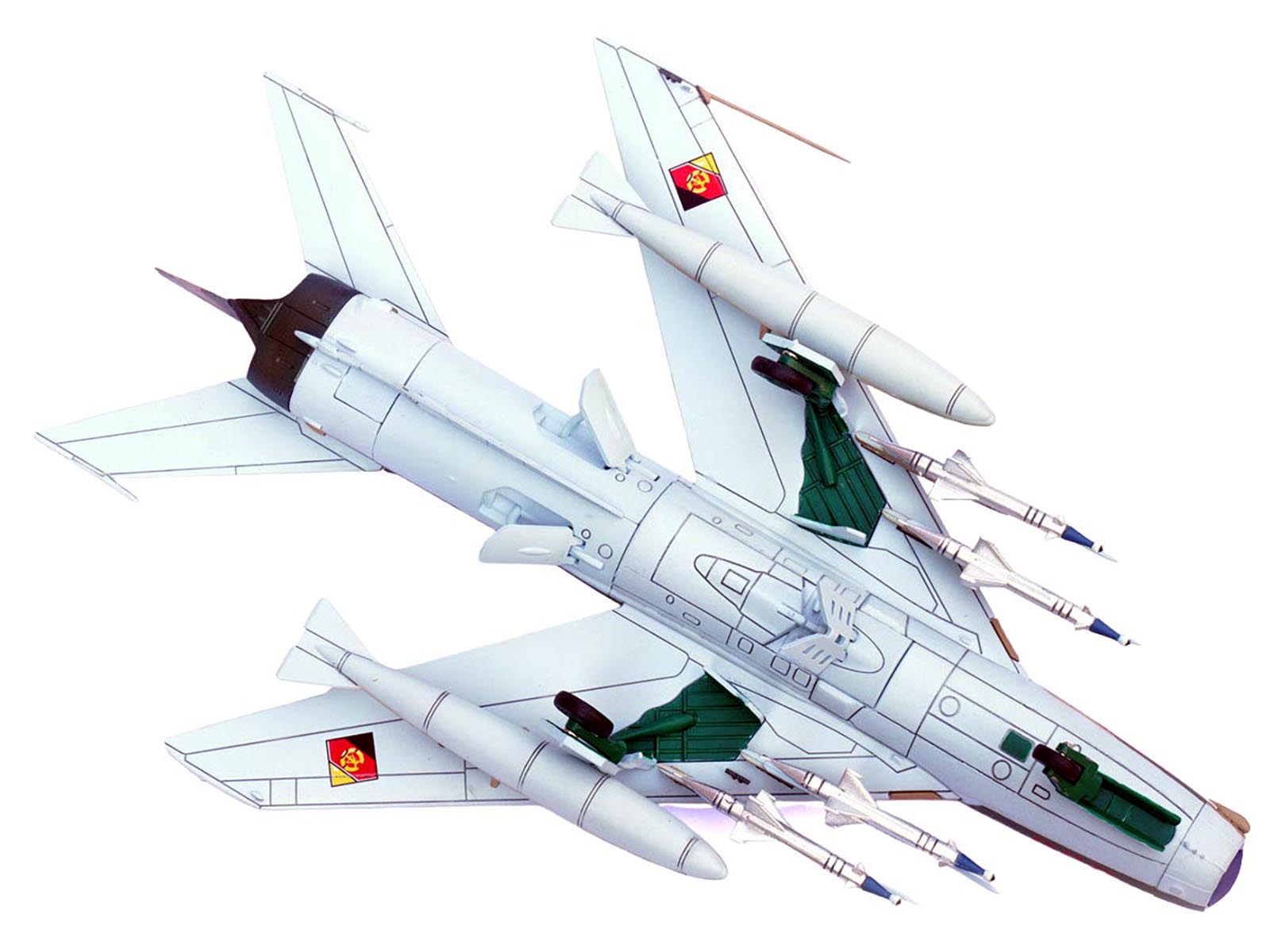 Mikoyan-Gurevich MiG-19PM Farmer-E Fighter Aircraft "Red 335" East German Air Force 1/72 Diecast Model by Panzerkampf-DiecastModeler.com