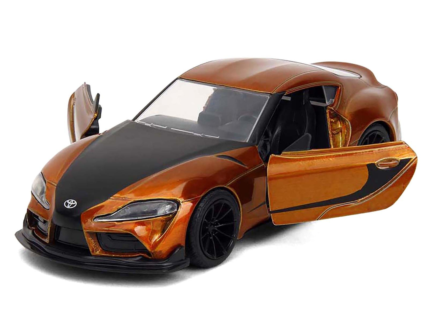 2020 Toyota Supra Orange Metallic with Black Stripes "F9" (2021) Movie "Fast & Furious" Series 1/32 Diecast Model Car by Jada-DiecastModeler.com