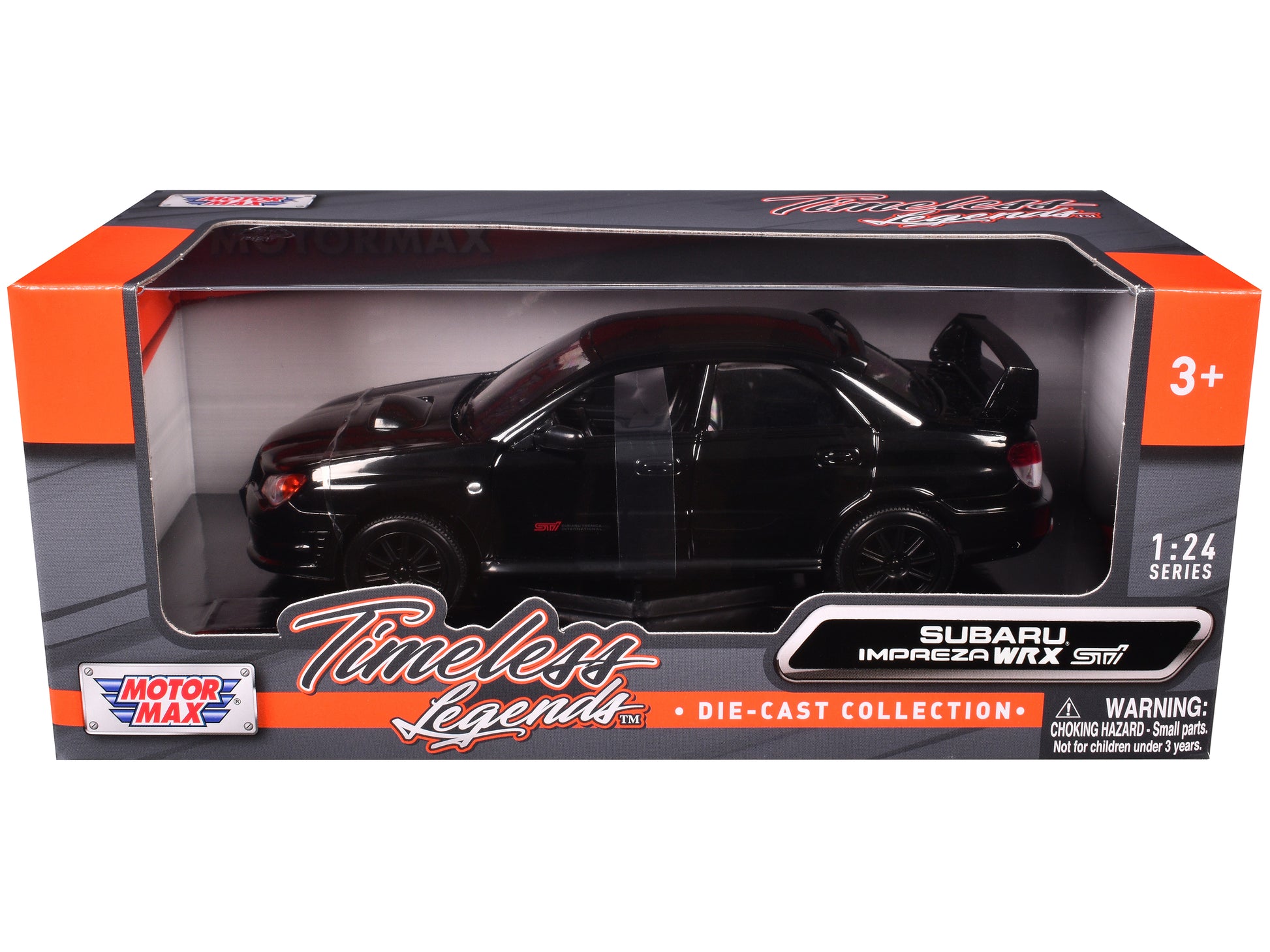 Subaru Impreza WRX STi Black 1/24 Diecast Model Car by Motormax-DiecastModeler.com