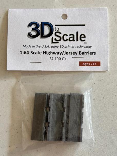 3-D to scale 164 Scale Highway barriers-DiecastModeler.com