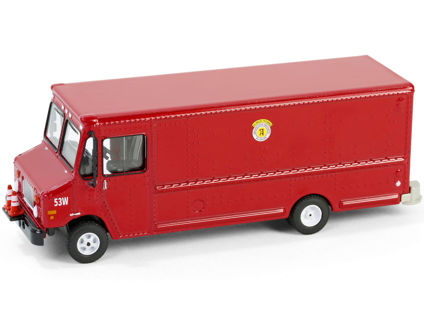 2020 Step Van with Traffic Cone Mounts "Village of Arlington Heights Public Works" Red "Hobby Exclusive" Series 1/64 Diecast Model Car by Greenlight-DiecastModeler.com
