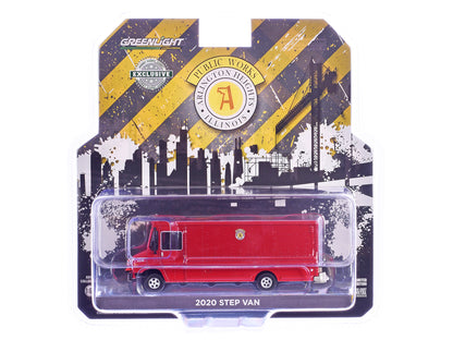 2020 Step Van with Traffic Cone Mounts "Village of Arlington Heights Public Works" Red "Hobby Exclusive" Series 1/64 Diecast Model Car by Greenlight-DiecastModeler.com