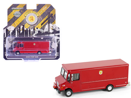 2020 Step Van with Traffic Cone Mounts "Village of Arlington Heights Public Works" Red "Hobby Exclusive" Series 1/64 Diecast Model Car by Greenlight-DiecastModeler.com