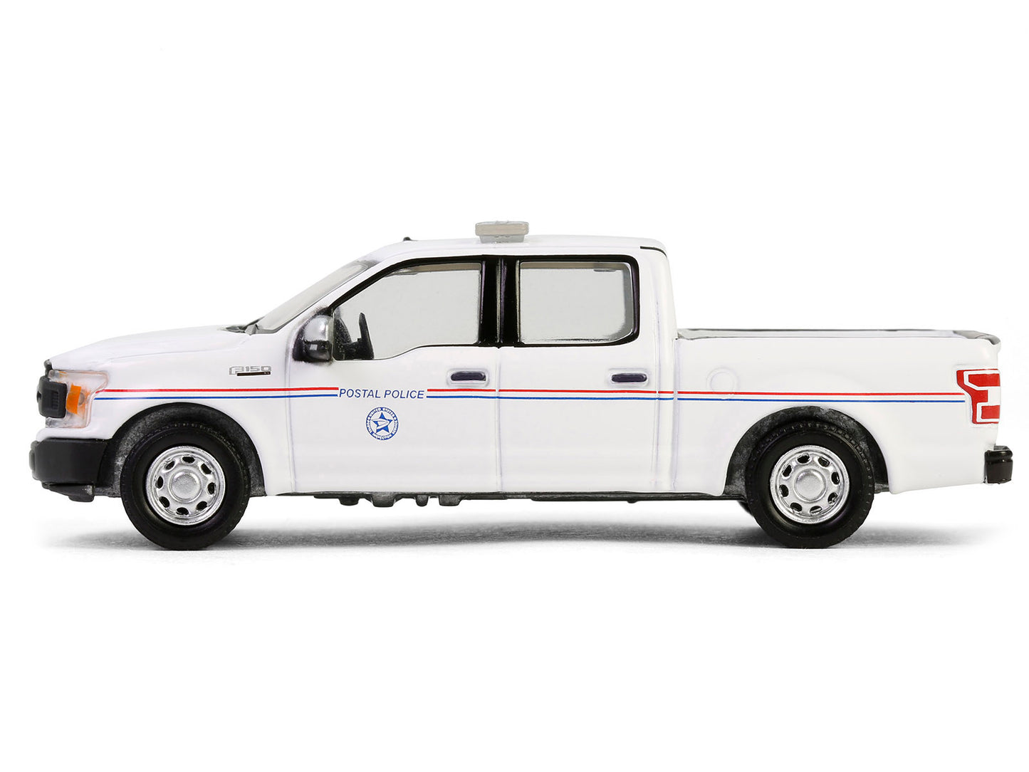 2020 Ford F-150 XL Pickup Truck "United States Postal Service (USPS) Postal Police" White with Red and Blue Stripes "Hobby Exclusive" Series 1/64 Diecast Model Car by Greenlight