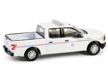 2020 Ford F-150 XL Pickup Truck "United States Postal Service (USPS) Postal Police" White with Red and Blue Stripes "Hobby Exclusive" Series 1/64 Diecast Model Car by Greenlight