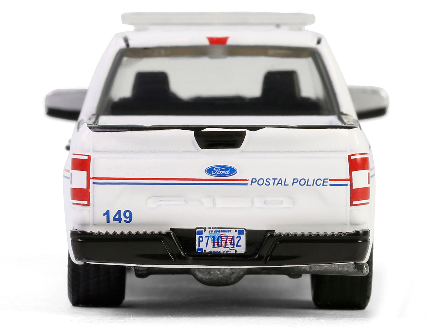 2020 Ford F-150 XL Pickup Truck "United States Postal Service (USPS) Postal Police" White with Red and Blue Stripes "Hobby Exclusive" Series 1/64 Diecast Model Car by Greenlight