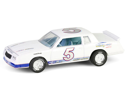 1983 Chevrolet Monte Carlo #5 "Hendrick Motorsports First Test Car Tribute" White with Blue Stripes and Interior "Hobby Exclusive" Series 1/64 Diecast Model Car by Greenlight