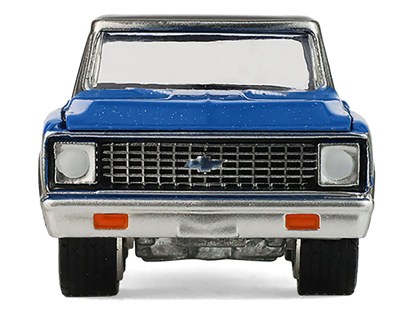 1972 Chevrolet Cheyenne C10 Short Bed Pickup Truck Electric Blue and Gunmetal Gray Metallic "Hobby Exclusive" Series 1/64 Diecast Model Car by Greenlight