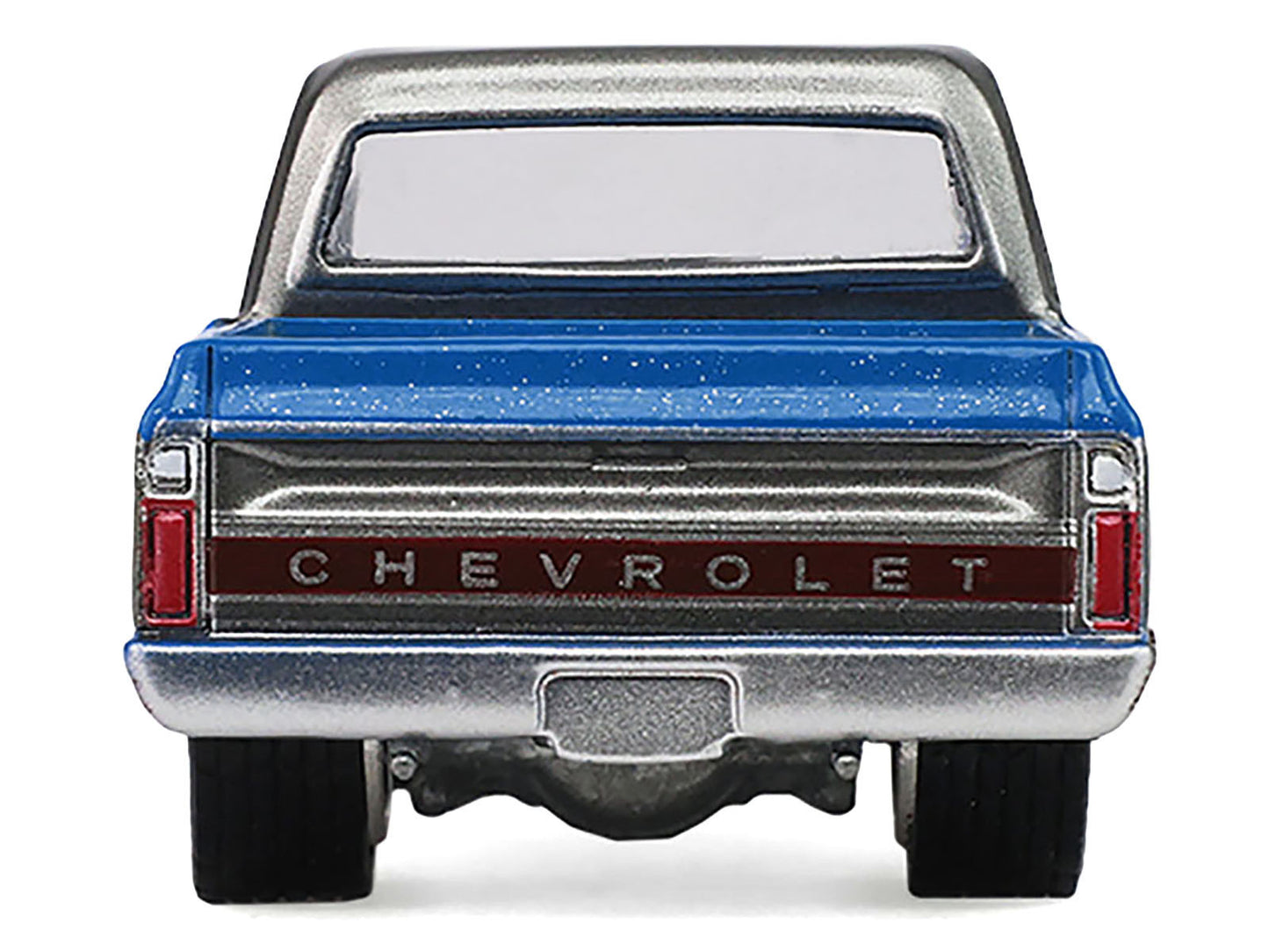 1972 Chevrolet Cheyenne C10 Short Bed Pickup Truck Electric Blue and Gunmetal Gray Metallic "Hobby Exclusive" Series 1/64 Diecast Model Car by Greenlight