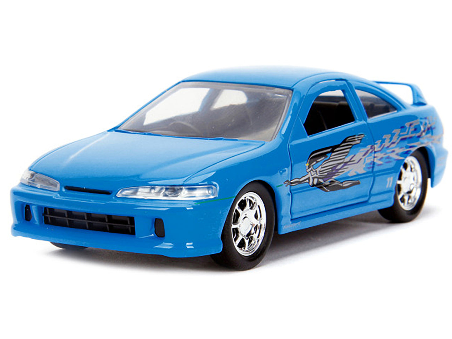 Mia's Acura Integra Light Blue with Graphics "Fast & Furious" Movie 1/32 Diecast Model Car by Jada-DiecastModeler.com