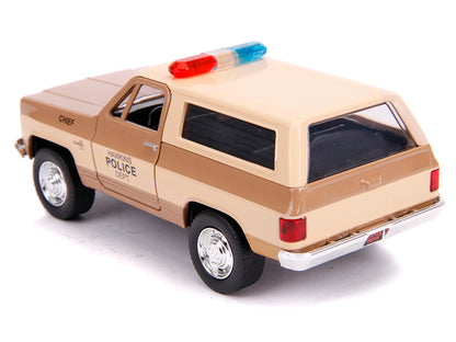 Hopper's Chevrolet Blazer "Hawkins Police Dept." "Stranger Things" (2016) TV Series "Hollywood Rides" 1/32 Diecast Model Car by Jada