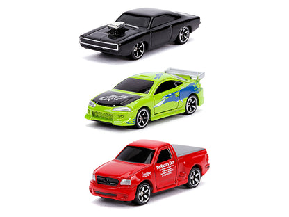 "Fast & Furious" 3 piece Set "Nano Hollywood Rides" Diecast Model Cars by Jada