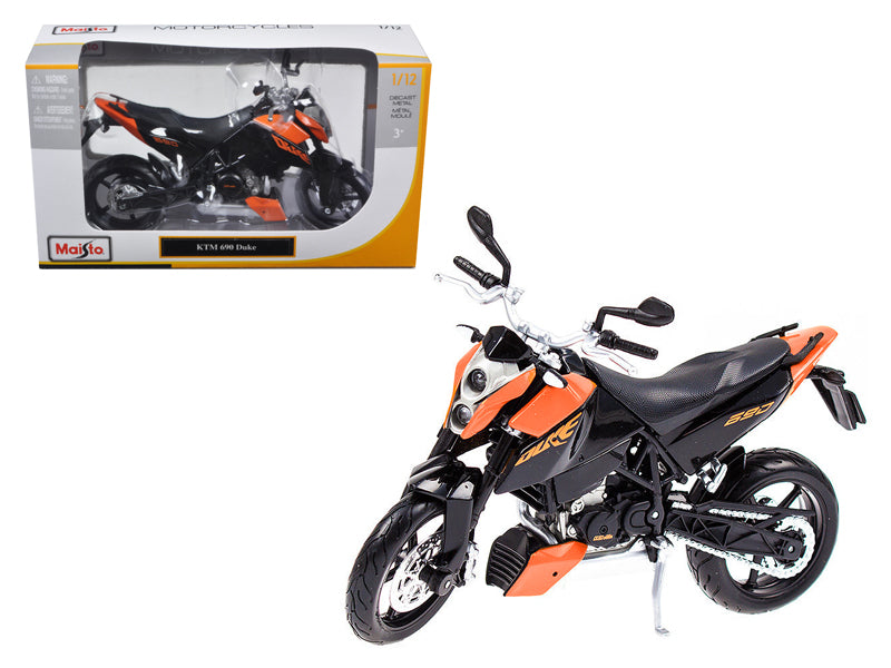 KTM 690 Duke Orange and Black 1/12 Diecast Motorcycle Model by Maisto-DiecastModeler.com