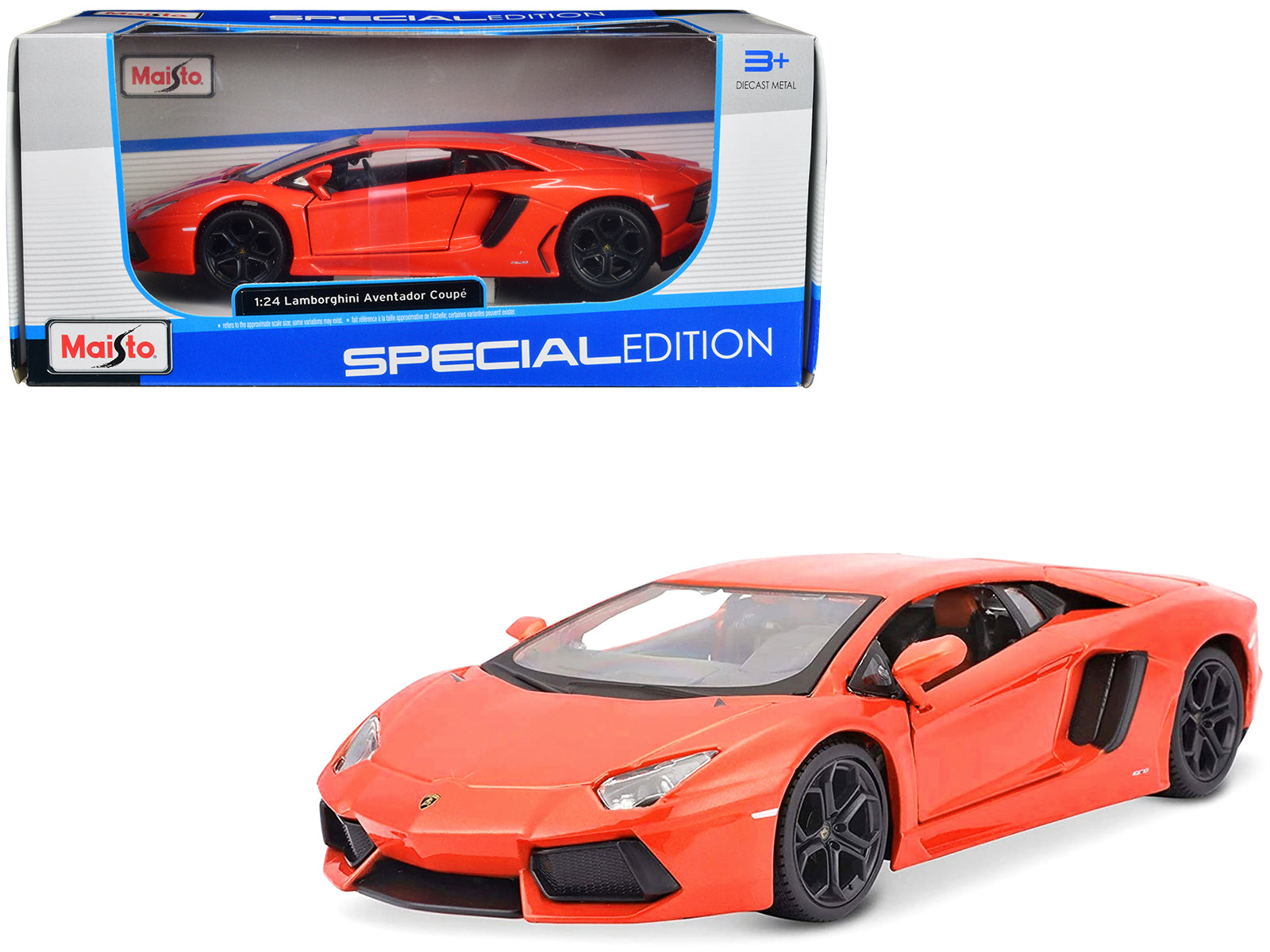 Lamborghini Aventador LP700-4 Orange 1/24 Diecast Model Car by Maisto-DiecastModeler.com