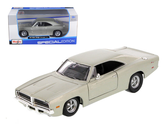 1969 Dodge Charger R/T Hemi Silver 1/25 Diecast Car Model by Maisto-DiecastModeler.com