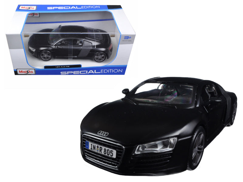 Audi R8 Matt Black "Special Edition" Series 1/24 Diecast Model Car by Maisto-DiecastModeler.com