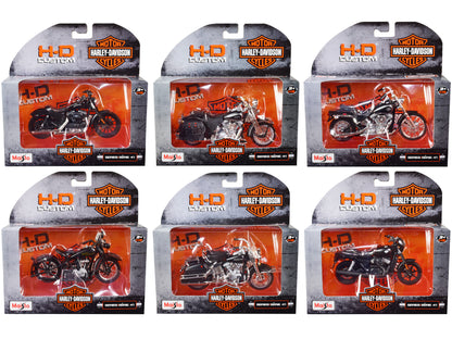 Harley-Davidson Motorcycles 6 piece Set Series 41 1/18 Diecast Models by Maisto-DiecastModeler.com