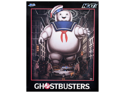 "Ghostbusters" 6" Stay Puft Marshmallow Man Figure with Nano Ecto-1 Car Diorama Set "Ghostbusters" (1984) Movie "Next Level" Series Model by Jada-DiecastModeler.com