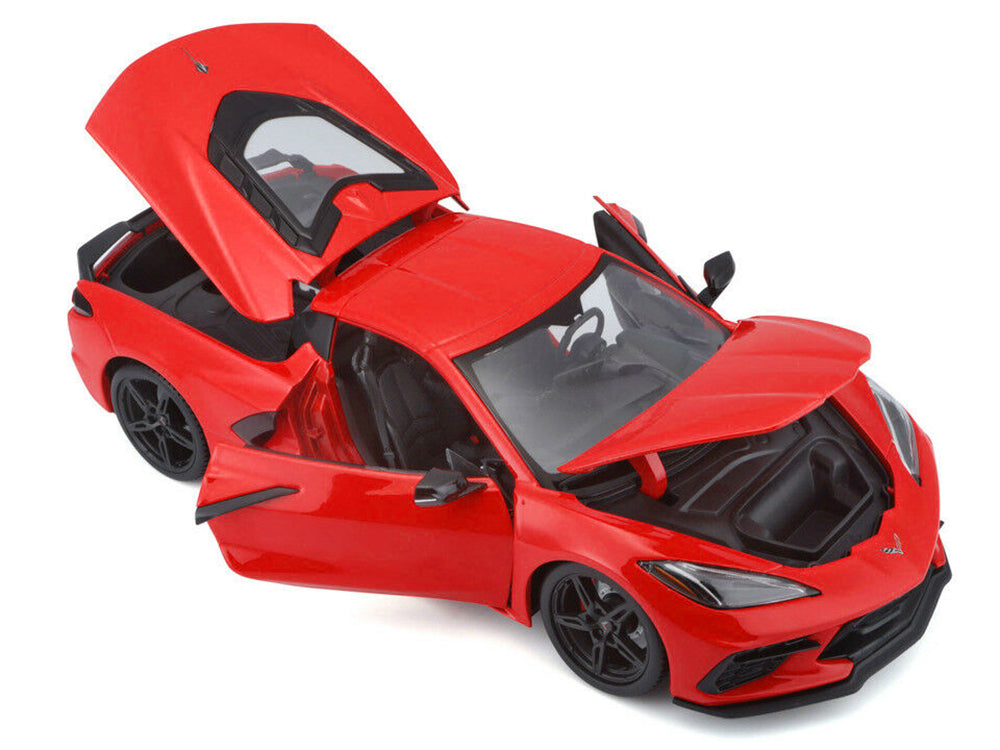 2020 Chevrolet Corvette Stingray C8 Red 1/18 Diecast Model Car by Maisto-DiecastModeler.com