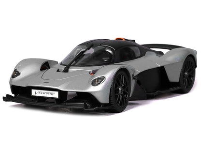 Aston Martin Valkyrie Silver Metallic with Matt Black Top "Special Edition" Series 1/18 Diecast Model Car by Maisto-DiecastModeler.com