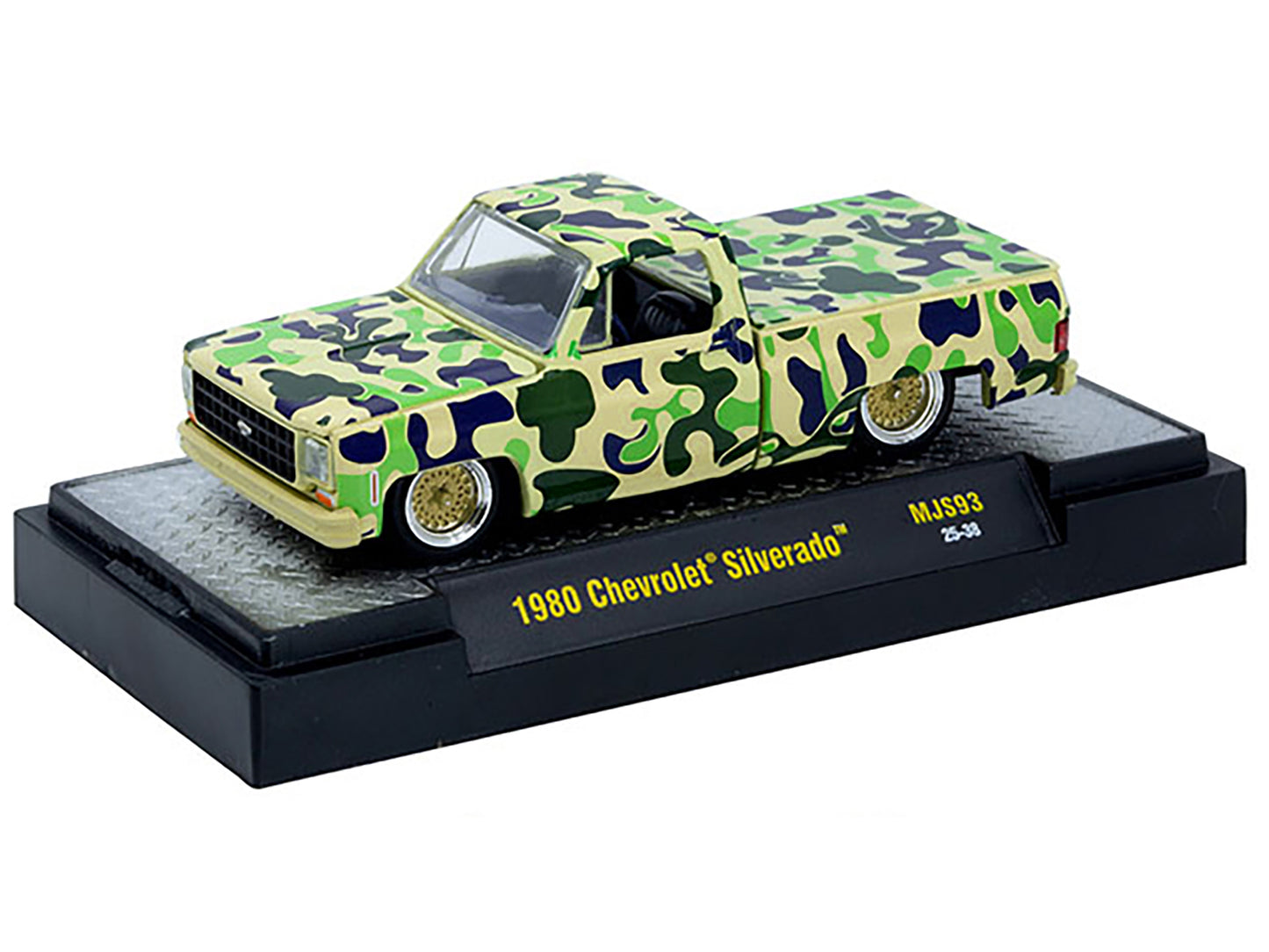 1980 Chevrolet Silverado Pickup Truck Camouflage Limited Edition to 7480 pieces Worldwide 1/64 Diecast Model Car by M2 Machines-DiecastModeler.com