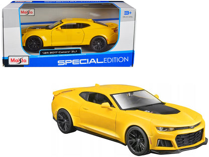 2017 Chevrolet Camaro ZL1 Yellow Metallic "Special Edition" 1/24 Diecast Model Car by Maisto-DiecastModeler.com