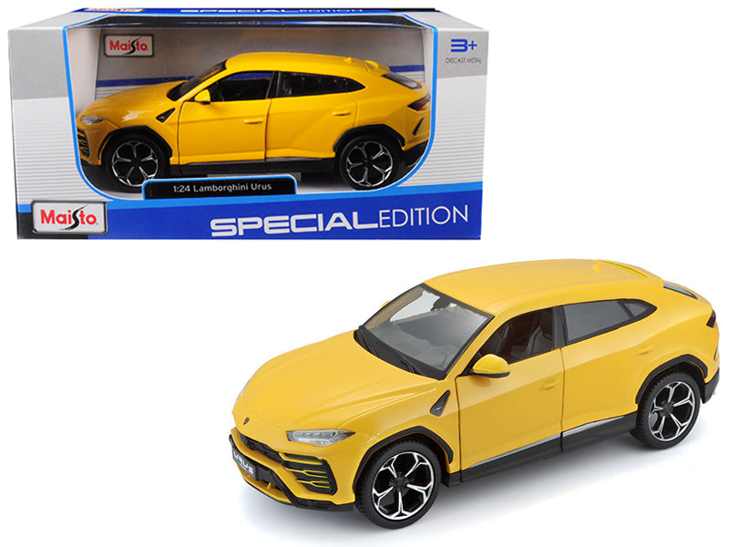 Lamborghini Urus Yellow 1/24 Diecast Model Car by Maisto-DiecastModeler.com