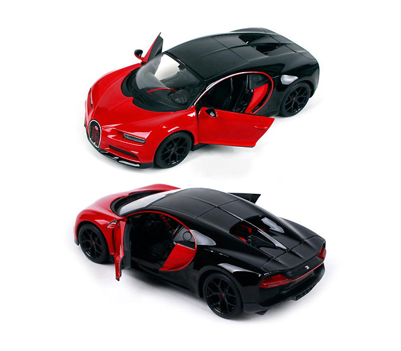 Bugatti Chiron Sport "16" Red and Black "Special Edition" 1/24 Diecast Model Car by Maisto-DiecastModeler.com