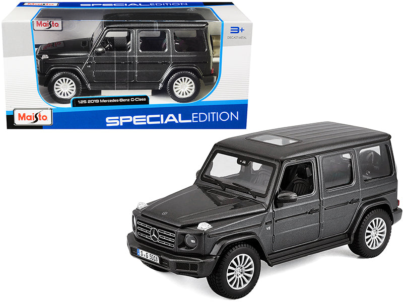 2019 Mercedes Benz G-Class with Sunroof Dark Gray Metallic 1/25 Diecast Model Car by Maisto-DiecastModeler.com