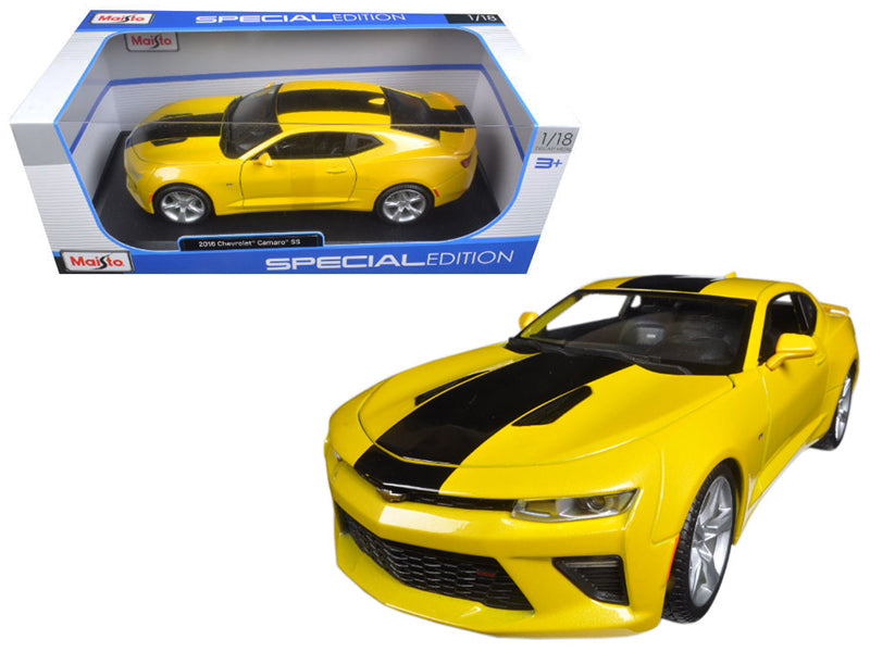 2016 Chevrolet Camaro SS Yellow 1/18 Diecast Model Car by Maisto-DiecastModeler.com