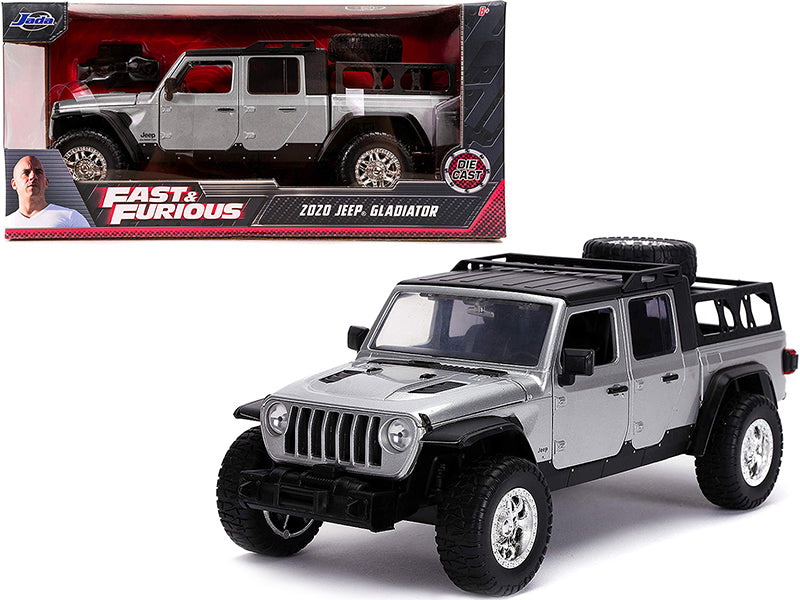 2020 Jeep Gladiator Pickup Truck Silver with Black Top "Fast & Furious" Series 1/24 Diecast Model Car by Jada-DiecastModeler.com