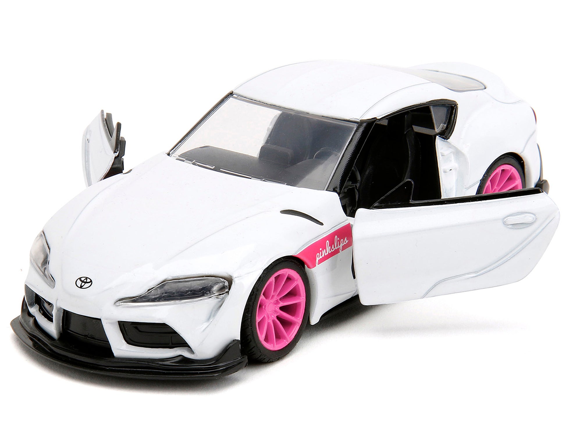 2020 Toyota Supra White Metallic with Pink Wheels "Pink Slips" Series 1/32 Diecast Model Car by Jada-DiecastModeler.com